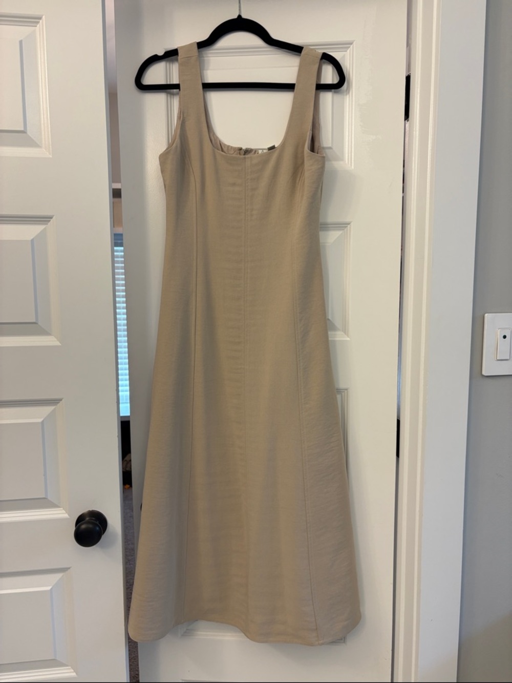 Joie Sleeveless Scoop-Neck Maxi Dress in Beige